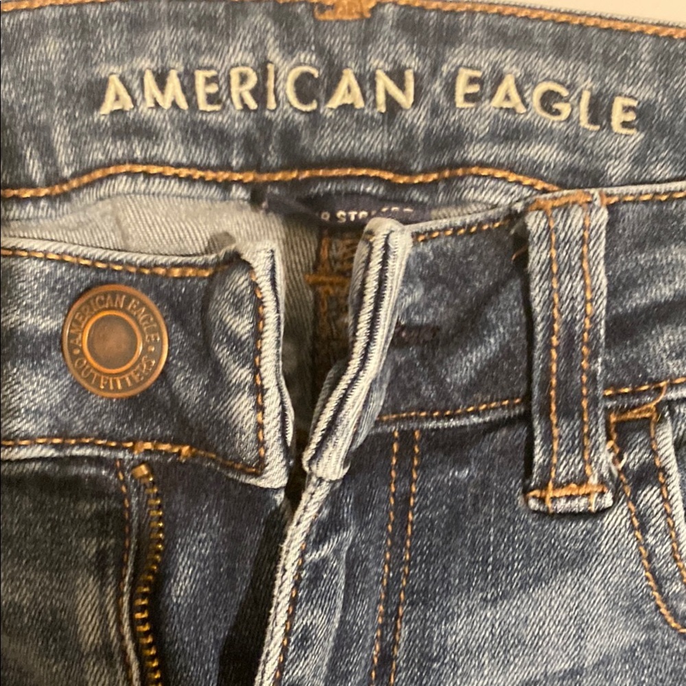 American Eagle Outfitters Blue Jeggings with Classic Denim Texture